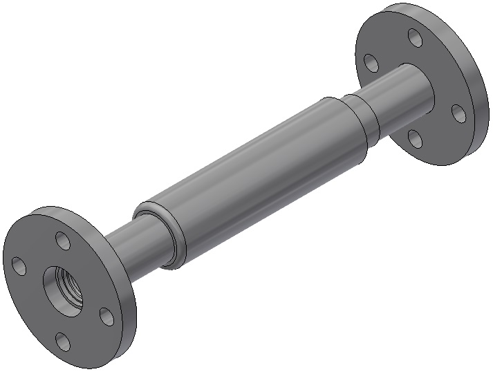 Axialkompensator für Haustechnik - AB 100/10/a 48/F/F - Einbaulänge = 270mm