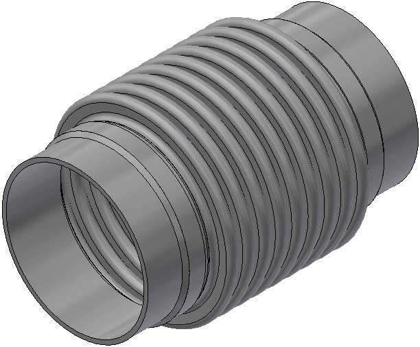Axialkompensator - AN 100/ 16/a 39/R/R - Nennlänge = 250mm