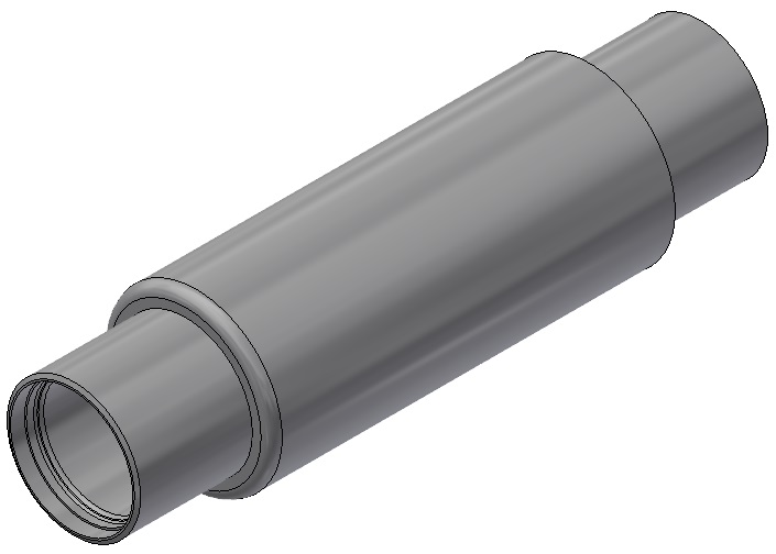 Axialkompensator für Haustechnik - AB 100/10/a 48/R/R - Einbaulänge = 250mm
